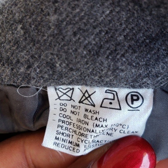 VALENTINO Night Wool Ruffle Hem Skirt Gray 6 - Picture 5 of 8